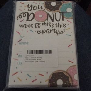 Donut Birthday invitations